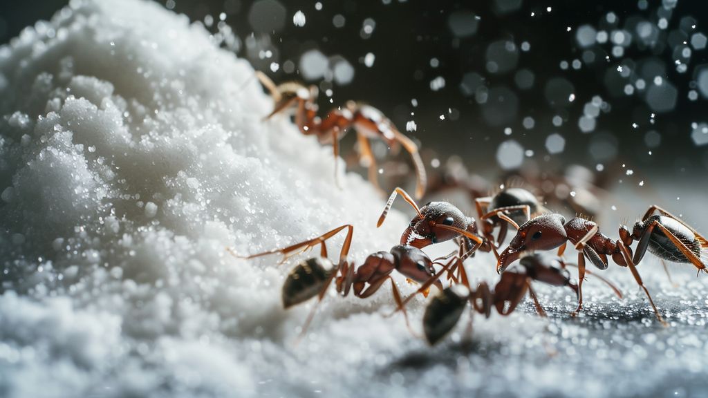Mixture of baking soda and sugar set out to disrupt ants' digestive systems