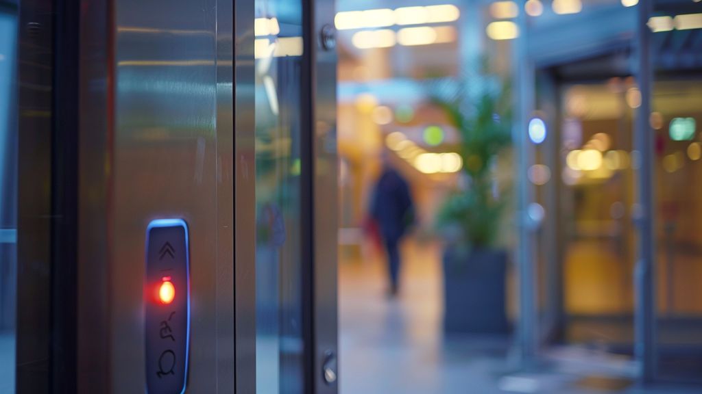 Access control system with keycard entry and biometric identification in London