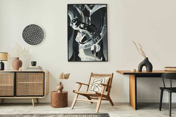 tableau noir et blanc déco contemporaine