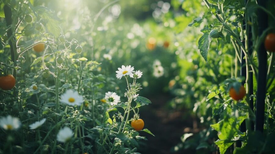 Quelle fleur planter avec les tomates pour un jardin florissant